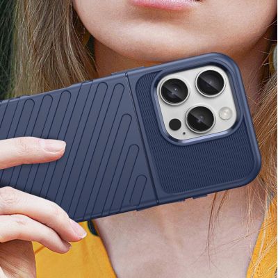 4. Thunder Case for iPhone 16e / 17e silicone armor cover - blue