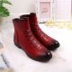 21. Jezzi W JEZ52G red insulated ankle boots with decorations