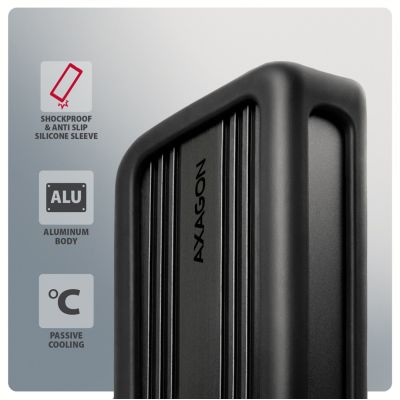 12. Axagon EEM2-40G Hard Drive Enclosure SSD Case Black M.2