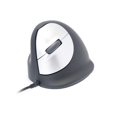 4. Ergonomic R-Go HE Left-Handed USB Mouse Black/Silver