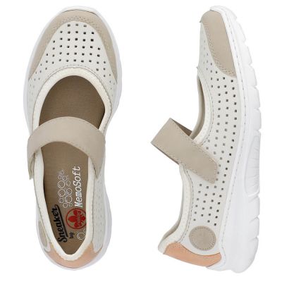 27. Comfortable Rieker W RKR575A openwork shoes, beige