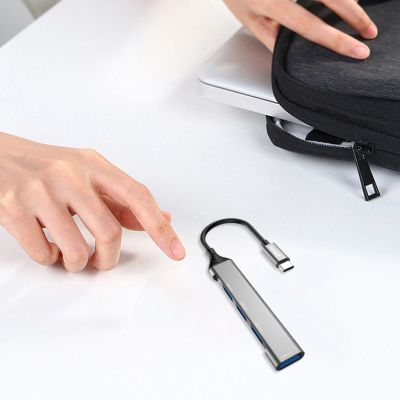 8. Dudao HUB 4in1 USB-C - 4x USB-A (3 x USB2.0 / USB3.0) 6.3cm black (A16T)