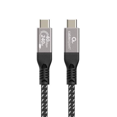 GEMBIRD PREMIUM CHARGING AND DATA CABLE USB 4 TYPE-C 40Gb/s, 240W, 0.3M