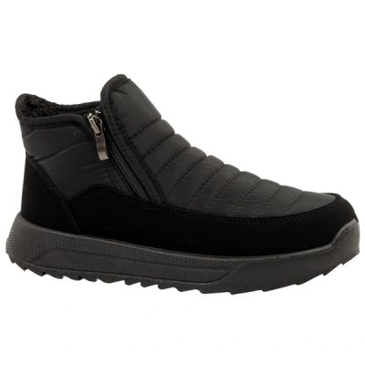 Progress Women’s Winter Snow Boots, Black, Insulated with Shearling Lining