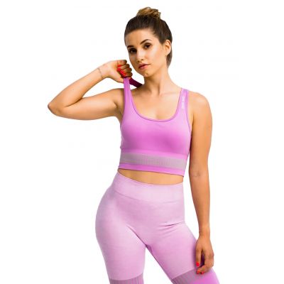 GymHero Stripes Bra BRA-MAUVE Purple L