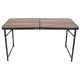 5. FOLDABLE CAMPING TABLE 120X60X70/62/55CM WOOD