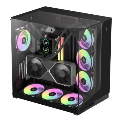 4. GameMax NEX C56 VC BK Midi Tower Computer Security & Mounts Black