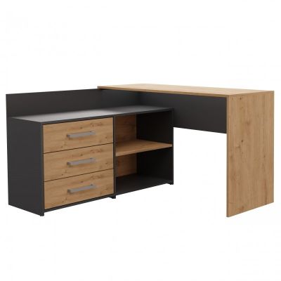 DANY CORNER DESK ANTHRACITE ARTISAN SET