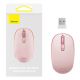 8. Baseus F01B Wireless Mouse 2.4GHz + Bluetooth 3.0 + 5.0 – Pink