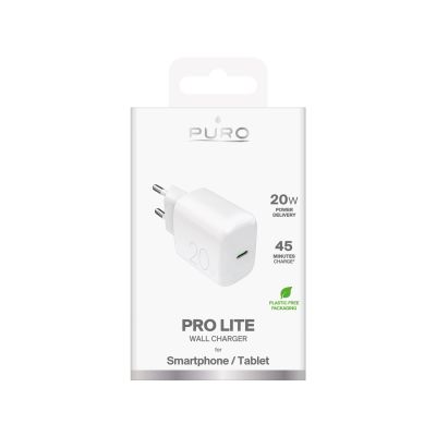 2. Puro PROLITE 20W USB-C Wall Charger - White