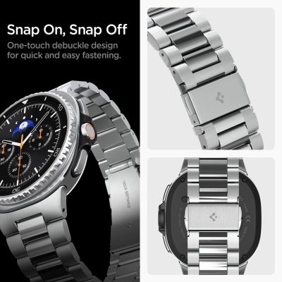 11. Spigen Modern Fit Band for Samsung Galaxy Watch 40/44/46 mm - Silver