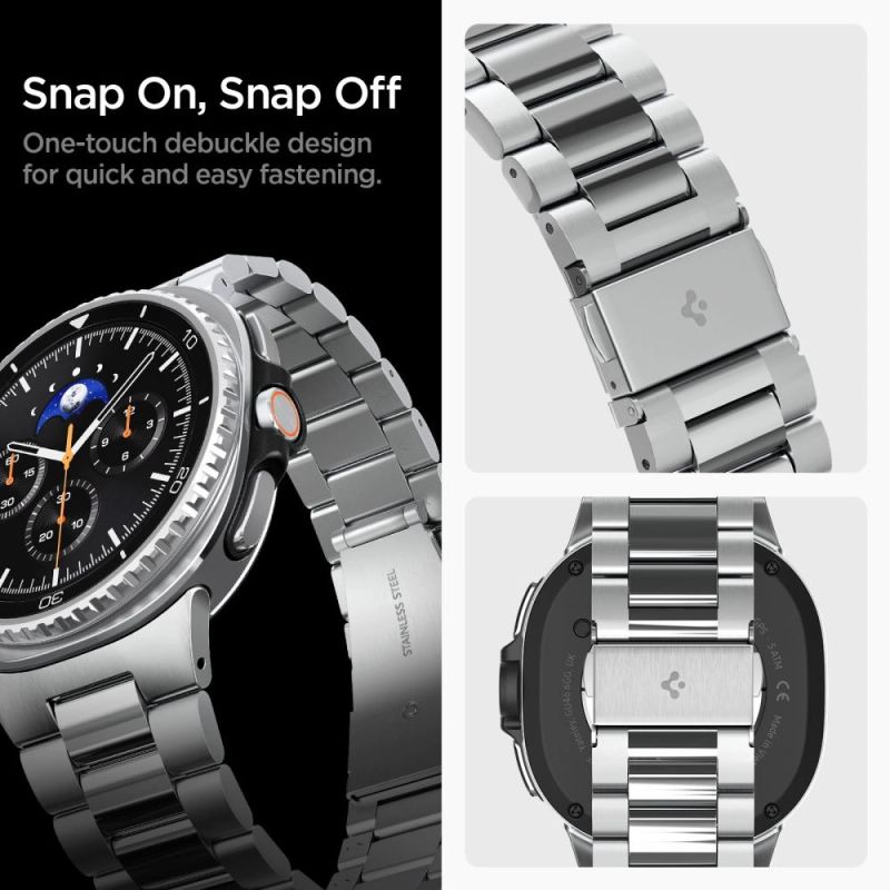 11. Spigen Modern Fit Band for Samsung Galaxy Watch 40/44/46 mm - Silver