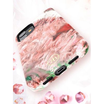 7. Kingxbar Agate Series case decorated printed Agate iPhone 12 mini red