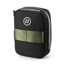 Rockbros Mini Saddle Bag with CO2 Cartridge Holder - Black/Green