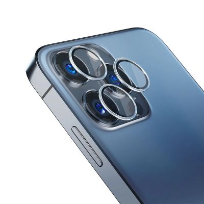 3. 3mk Lens Protection Pro Camera Cover - with Blue Frame for iPhone 15 Pro