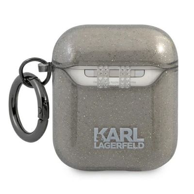 2. Karl Lagerfeld KLA2UCHGK AirPods 1/2 cover black/black Glitter Choupette