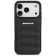 3. AMG Leather Debossed Lines Logo Case for iPhone 17 Pro - Black