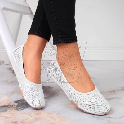 7. Leather openwork ballerinas Filippo W PAW322 white