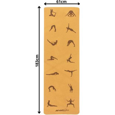 6. CORK YOGA MAT 183x61x0.4CM ENERO FIT