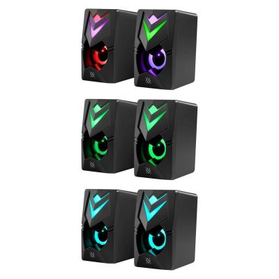 4. DEFENDER PC SPEAKERS J4 2.0 6W LED USB BLACK 65964