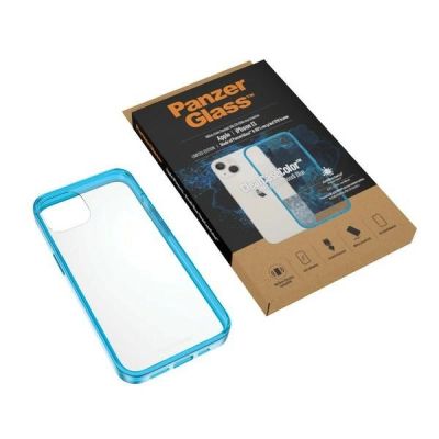 4. PanzerGlass ClearCase antibacterial case with Military Grade certificate for iPhone 13 / 14 / 15 - transparent blue