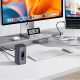 11. Baseus Spacemate hub USB-C 11in1 docking station 3xHDMI 4K 60Hz + 2xUSB-A (10Gb/s) + 1xUSB-C (10Gb/s) + RJ45 + 2xUSB-A (480Mb/s) + 1xUSB-C (PD) + 1xMinijack 3.5mm - gray