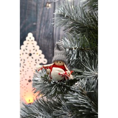 30. DECORATIVE DOLL WITH BAG RED GIRL 7.5 CM