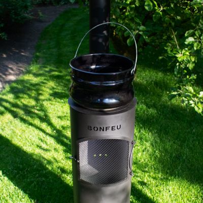 3. BF Bongiano LP rusty garden fireplace