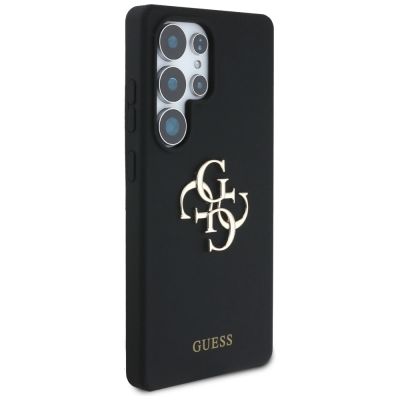4. Guess Silicone Big 4G Logo Bottom Script case for Samsung Galaxy S25 Ultra - black