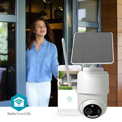 8. Nedis Smartlife 4G Outdoor Camera, IP65 Motion Sensor, Night Vision, White