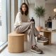 4. Women's sneakers on a brown platform Big Star UU274040