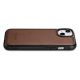 6. iCarer Leather Oil Wax Genuine Leather Case for iPhone 14 Plus (MagSafe Compatible) Brown (WMI14220719-BN)