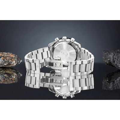 6. Men's Watch Giewont Chronograph Sapphire Silver Black GW8720-B2