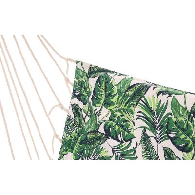 5. BRAZILIAN HAMMOCK HANGING CHAIR 100x50CM NATURA WITH SEWN-IN JUNGLE LIGHT CUSHION
