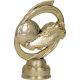 2. Gold plastic figurine - soccer ball