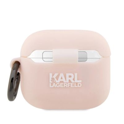 2. Karl Lagerfeld KLA3RUNIKP AirPods 3 cover pink/pink Silicone Karl Head 3D