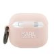 2. Karl Lagerfeld KLA3RUNIKP AirPods 3 cover pink/pink Silicone Karl Head 3D