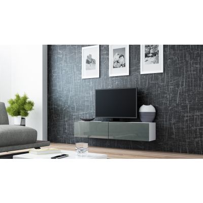 TV cabinet VIGO '140' 30/140/40 white/grey gloss