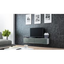 TV cabinet VIGO '140' 30/140/40 white/grey gloss