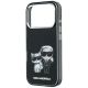 6. Karl Lagerfeld Smooth Karl & Choupette Bodies Sketch MagSafe Case for iPhone 18 Pro / 17 Pro - Black
