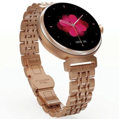 3. HiFuture Aura Women's Smartwatch - Rose Gold