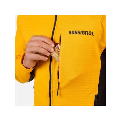 4. ROSSIGNOL BLACKSIDE MIX FZH FLEECE men's sweatshirt yellow