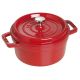 Staub Round Cast Iron Cocotte – Cherry, 2.2 l