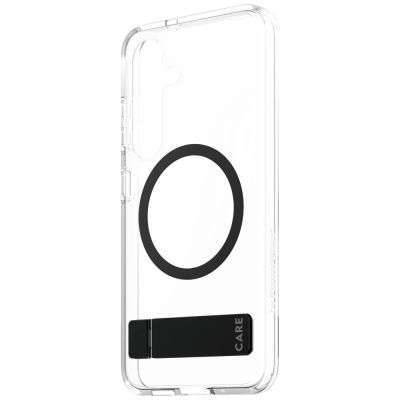 3. CARE by PanzerGlass Feature Black Kickstand & QI Case for Samsung Galaxy S25 - Transparent