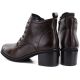 10. Women's leather ankle boots with laces, chocolate, Vinceza EN27-133107