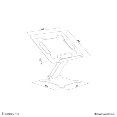 12. Neomounts DS20-740BL1 Laptop Stand Notebook Holder Black 38.1 cm (15")