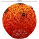 4. DECORATIVE BALL LAMP WITH SPIDER LED 15CM HALLOWEEN ORANGE