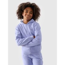 Girls' sweatshirt with a hood, 4F Junior 4FJWMM00TSWSF1315-32S