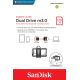 Pendrive SanDisk ULTRA SDDD3-128G-G46 (128GB; microUSB, USB 3.0; gray)