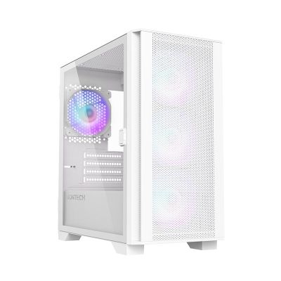 11. Montech AIR 100 ARGB, Micro-ATX, Tempered Glass - White